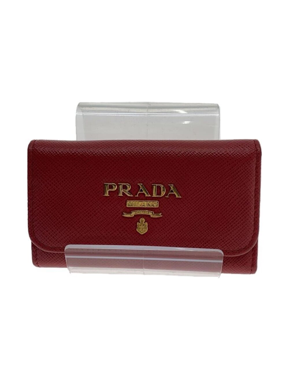 Prada Key Case Wallet Leather RED